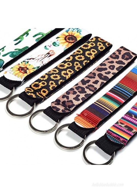 6 Pack Wristlet Strap for Key Neoprene Wristlet Keychain Hand Wrist Lanyard Keychain Wristlet Keychain Lanyard Holder