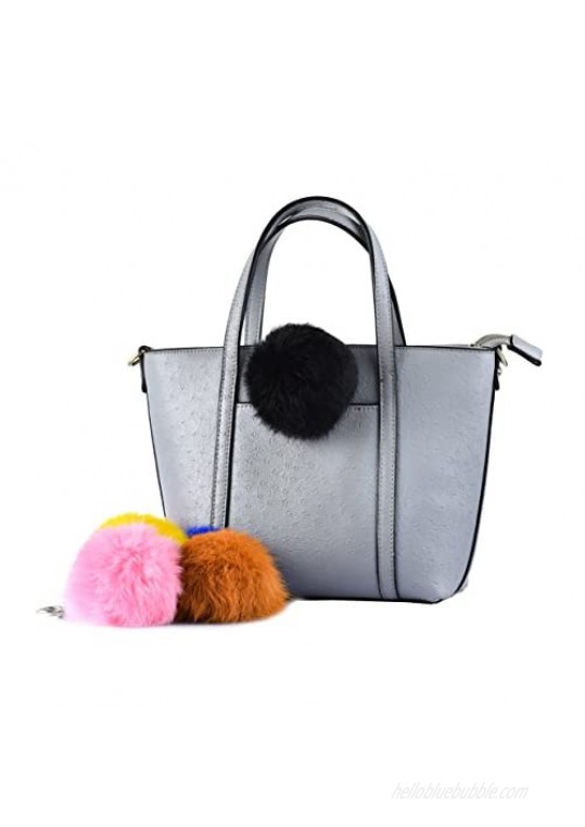 Cute Faux Rabbit Fur Ball Pom Pom Keychain Cityelf Car Key Ring Handbag Tote Bag Pendant Purse Charm