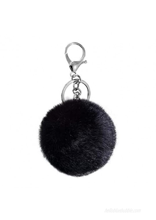 Cute Faux Rabbit Fur Ball Pom Pom Keychain Cityelf Car Key Ring Handbag Tote Bag Pendant Purse Charm