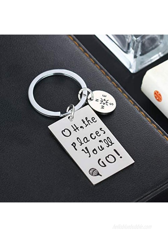 Graduation Gift Oh The Places You Will Go Keychain Inspirational Gifts For Graduates (Keychain)