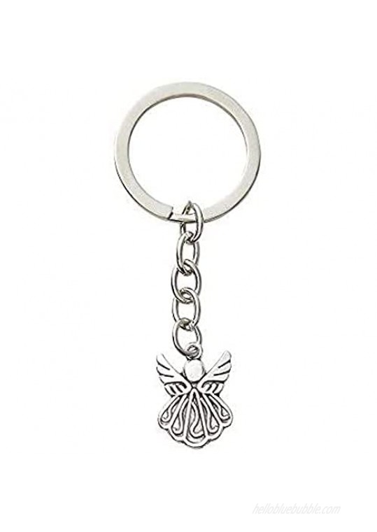 Guardian Angel Charm Keychains (3 In Silver 60 Pack)