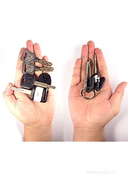 Key Rings Key Ring Keyring Rustproof Dog Tag Ring Flat Key Rings Rings Split Keyrings for Home Car Keys Attachment 12 pcs