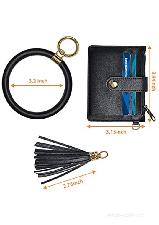 Keychain Bracelet Doormoon Tassel Key Chain Wristlet Ring Circle Bangle