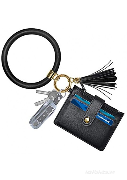 Keychain Bracelet  Doormoon Tassel Key Chain Wristlet Ring Circle Bangle