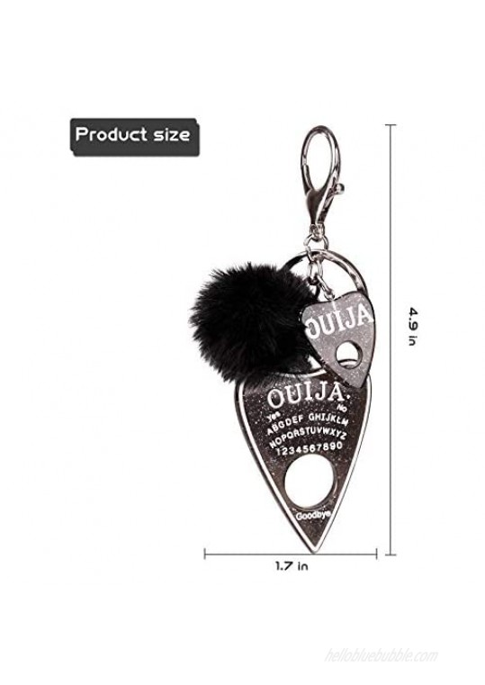 Ouija Board Pom Pom Car Wallet Cute Keychains Accessories For Key Chains Women For Car Keys Keyring Musician Birthday Gifts