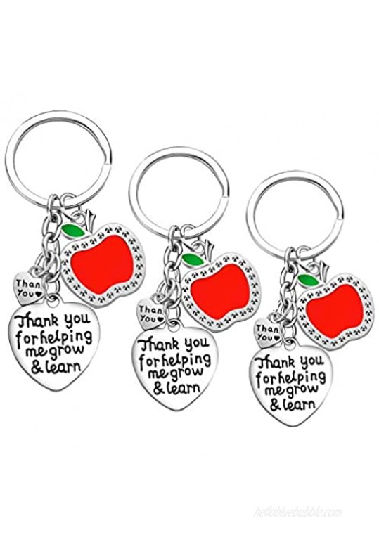 Teacher Appreciation Gift for Women  3PCs Teacher Keychain Set  Jewelry Gift for Teachers  Birthday Gift for Teacher Gifts from Students (Style D)