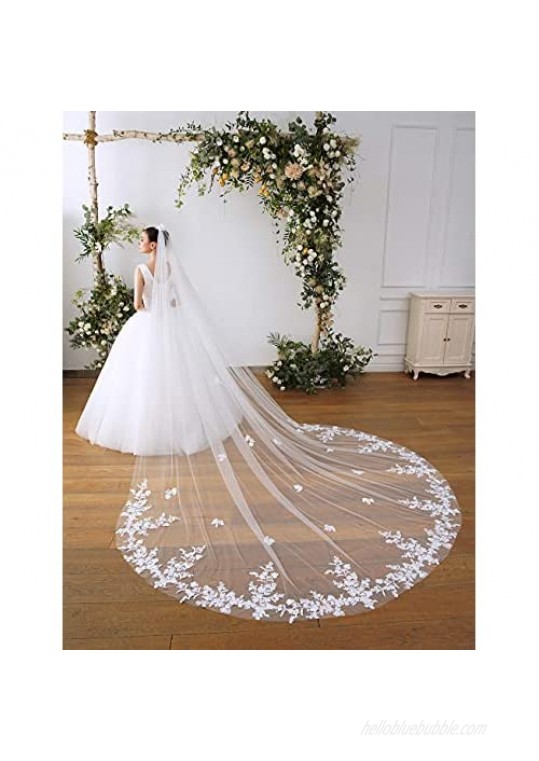 EllieHouse Long Tulle Shoulder Bridal Cape Wedding Veil Cloak For Bride T41