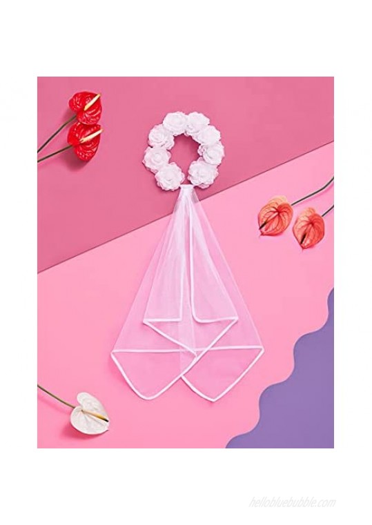 xo Fetti Bachelorette Party Veil - Boho Flower Crown | Bridal Shower Veil | Bride to Be Gift Bachelorette Favor + Engagement Decoration