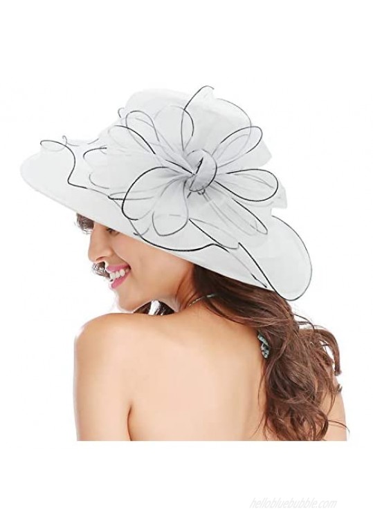 Bellady Women's Church Derby Dress Fascinator Bridal Cap Tea Party Wedding Hat White