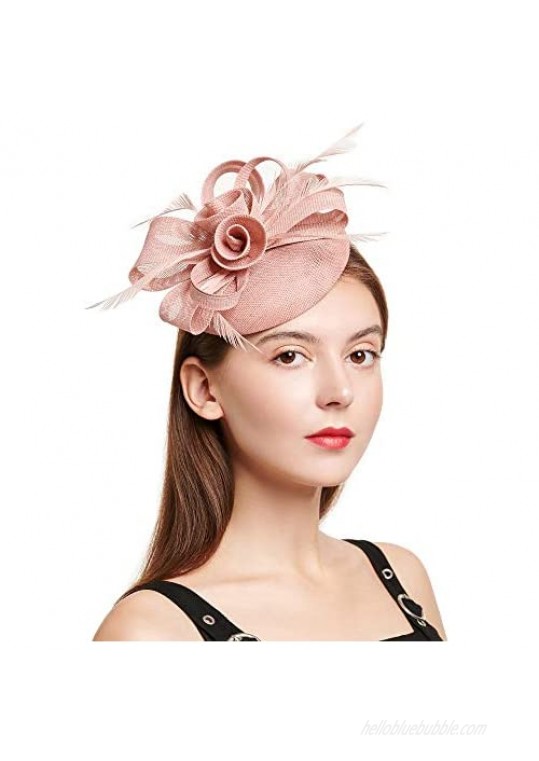 C.Garopl Fascinators Hats Women Vintage Wedding Fashion Headband Clip Church Cocktail Dresses Headwear Tea Party