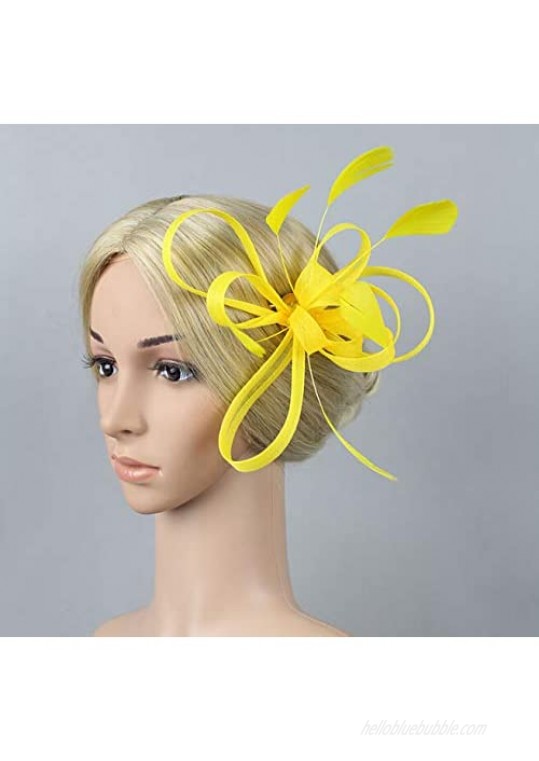 Fascinator Hair Clip Hairpin Cocktail Headwear Flower Headpieces Party Performance Wedding Veil Vintage Headband
