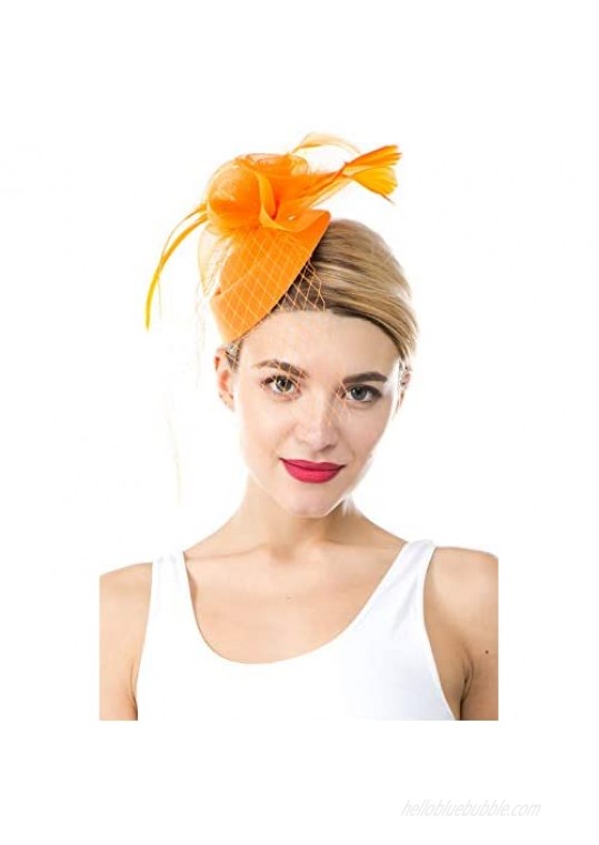 ODD COLOR Fascinator Hats for Women Headband Christmas Wedding Tea Party Hair Clip