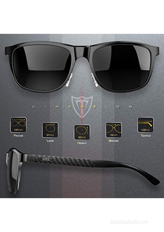 ATTCL Men's Retro Metal Frame Driving Polarized Sunglasses For Men