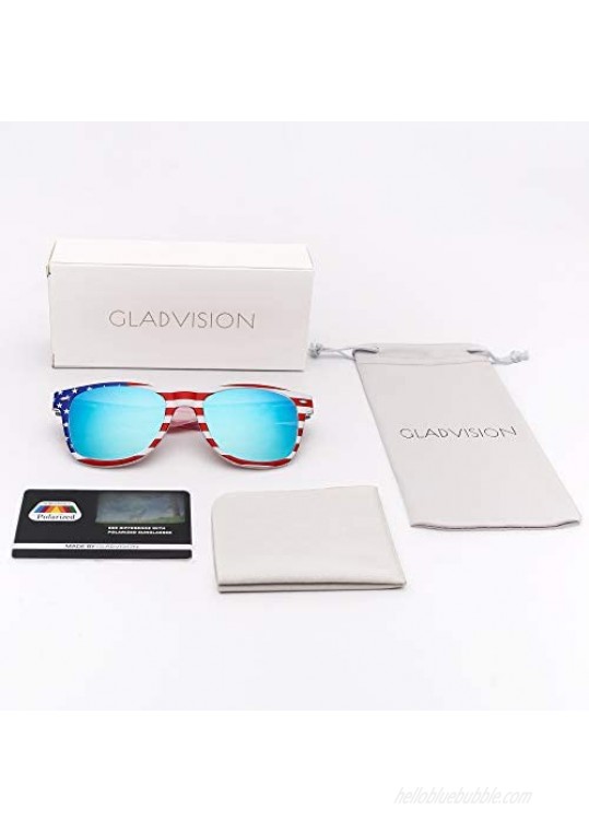 GLADVISION Polarized Classic Unisex American Flag USA Patriot Sunglasses