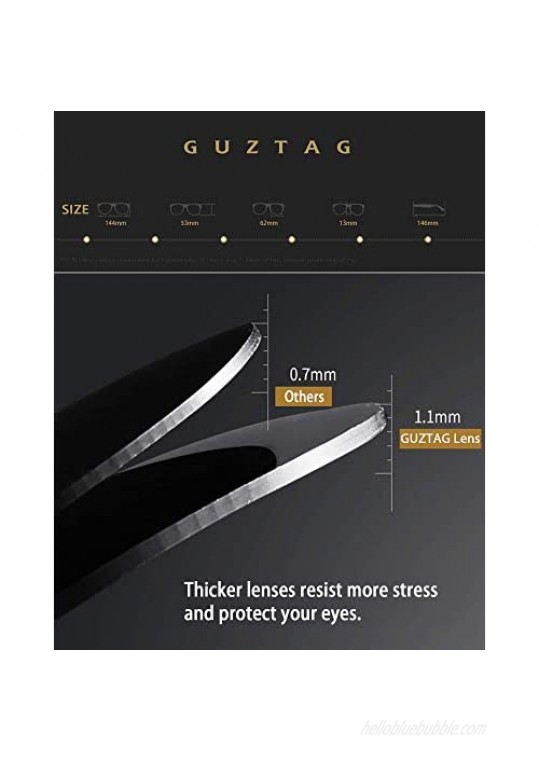 Guztag Classic Aviator Polarized Sunglasses For Men UV400 Protection Mirror Lens Stainless Steel G8259