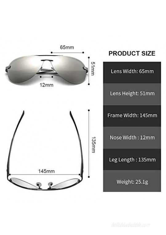 JODELA Aviator Polarized Sunglasses for Men Oversized Mirror Men’s Sunglasses with UV400 Protection