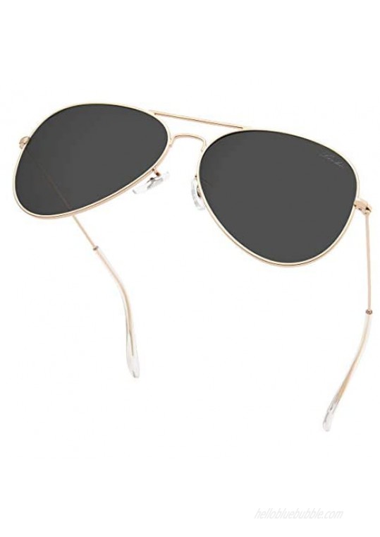 livho Classic Polarized Aviator Sunglasses UV Mirrored Lens Metal Retro Shades