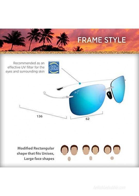Maui Jim Hikina Rectangular Sunglasses