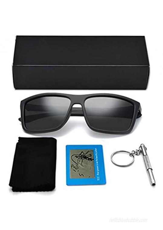 Polarized Sunglasses for Men Driving Mens Sunglasses Rectangular Vintage Sun Glasses For Men/Women