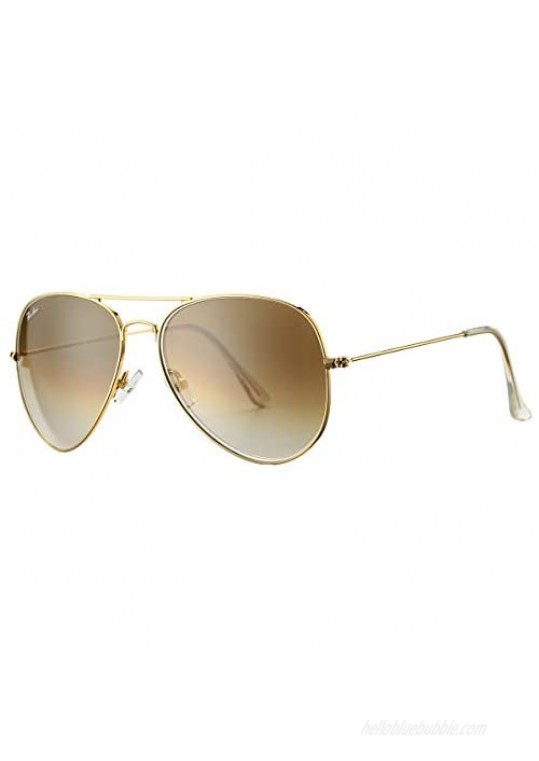 Pro Acme Classic Aviator Sunglasses for Men Women 100% Real Glass Lens