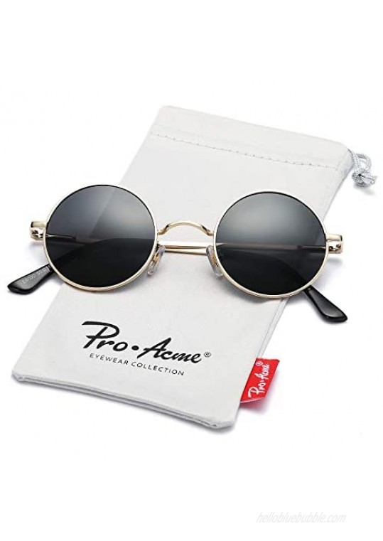 Pro Acme Retro Small Round Polarized Sunglasses for Men Women John Lennon Style