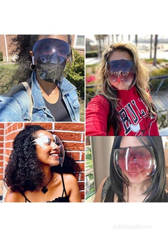 Qiaipo Goggle Sunglasses Visor Full Face Cover UV 400 for Men and Women