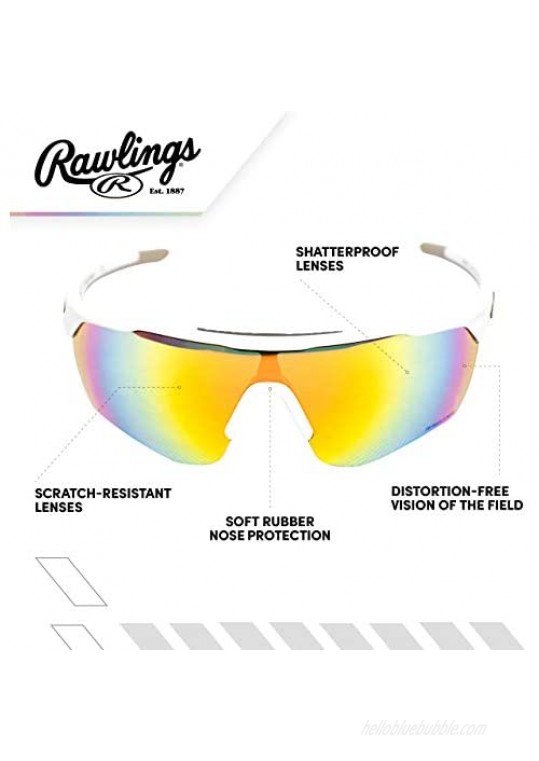 Rawlings Adult Sport Baseball Sunglasses Lightweight Stylish 100% UV Poly Lens
