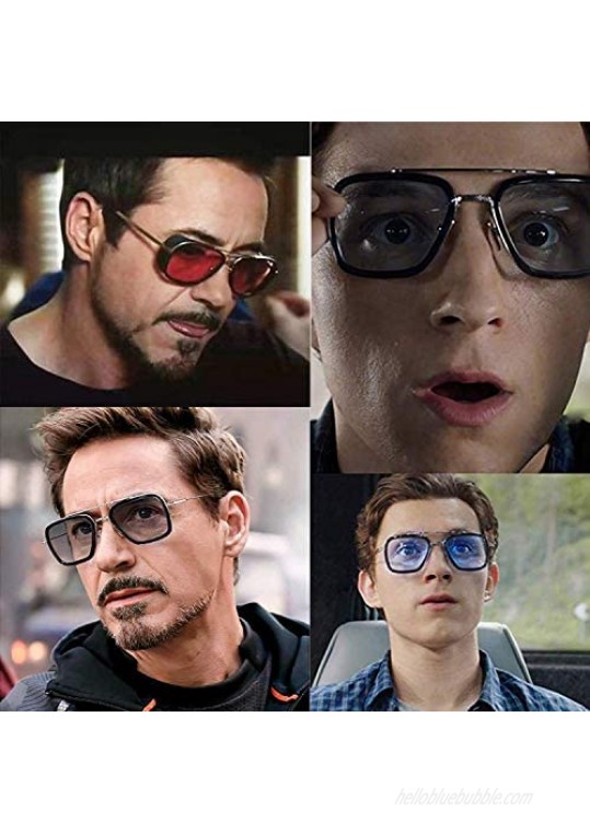 Tony Stark Sunglasses 3Pack Aviator Square Metal Frame Spiderman ironman glasses