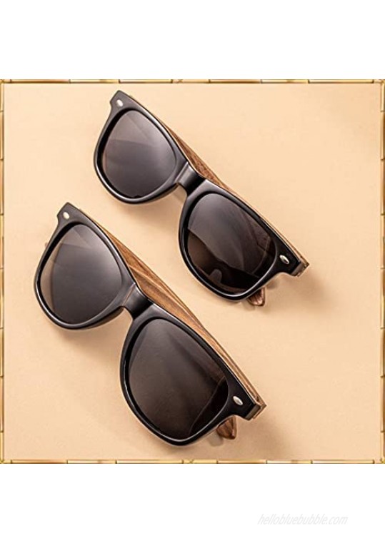 Wood Sunglasses with Polarized Lens in Bamboo Tube Packaging Woodies