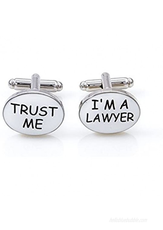 MRCUFF Lawyer Attorney Judge Law 4 Pairs Cufflinks in a Presentation Gift Box & Polishing Cloth