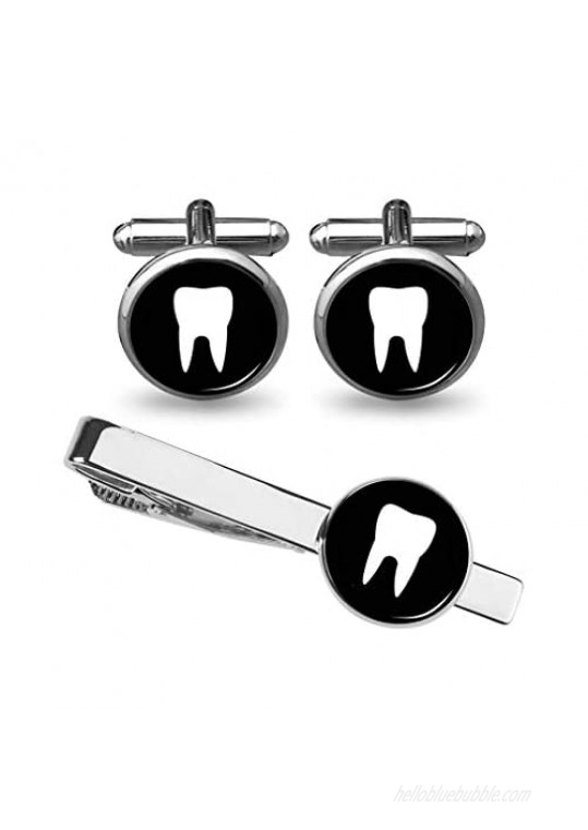 Tooth Cuff links White Teeth Dentist Fathers Dad Birthday Groom Groomsman Wedding Silver tooth cufflinks for men ZUNON