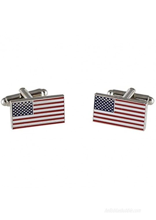 WizardPins Official American Flag Cufflinks (5 Sets Silver)