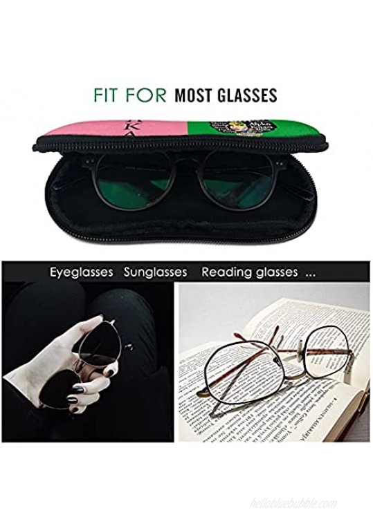 A-K-A Eyeglass Case Portable Zipper Sunglasses Case Travel Glasses Pouch