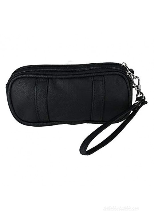 CTM Leather Double Glasses Holder Case