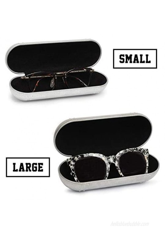 e88 Aluminum Retro Old Sunglasses Case Distressed Hard Shell Eyeglasses Case