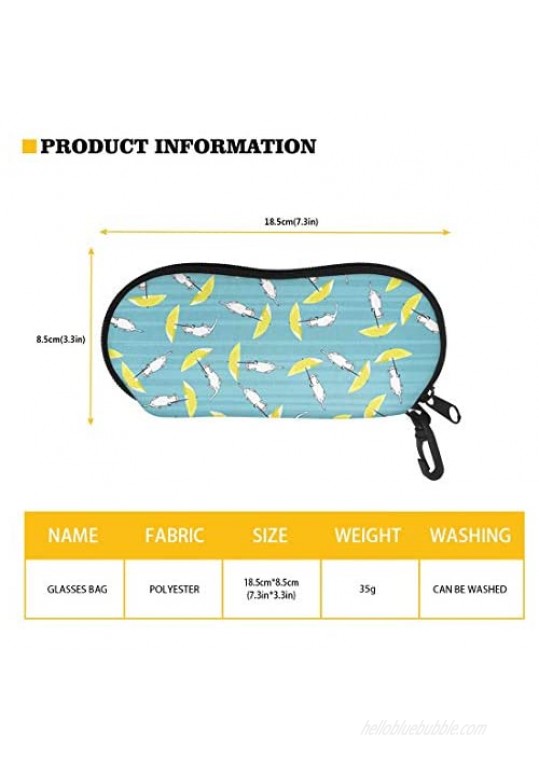 GIFTPUZZ Sunglasses Case for Women Men Portable Eyeglasses Organizer with Hanging Carabiner Clip