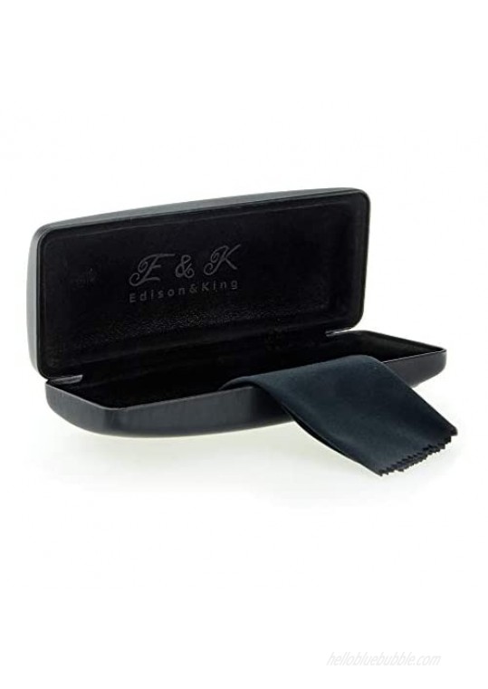 Glasses Case with customizable colors - Sturdy Sunglasses Case includes free glasses cleaning cloth