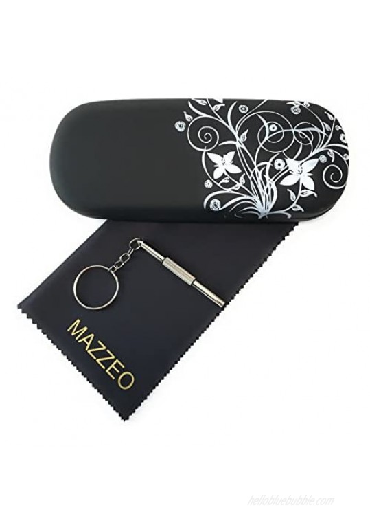 Hard Shell Glasses Case Kit With a Cleaning Cloth and Repair Tool For Men or Women