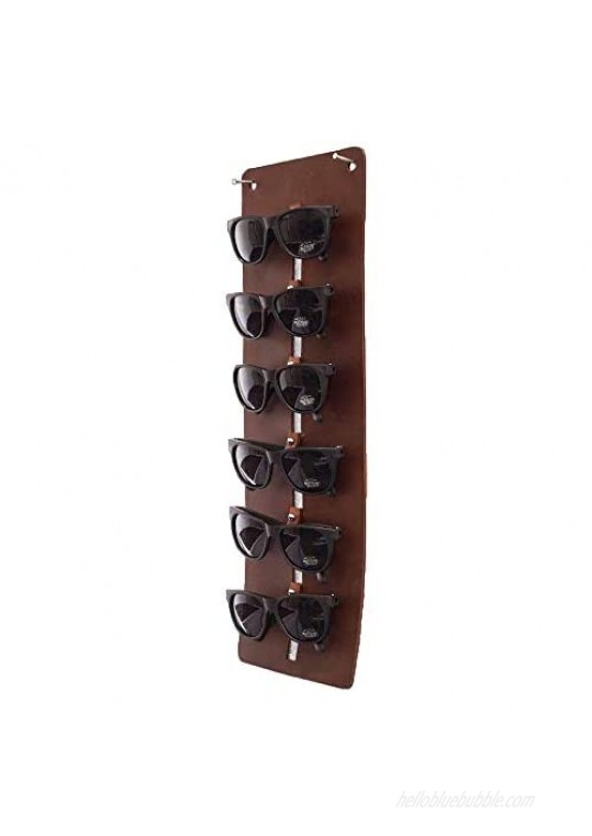 Hide & Drink  Leather Large Eyewear Wall Holder / Sunglasses / Eyeglasses / Display Case / Organizer  Handmade Includes 101 Year Warranty :: Bourbon Brown