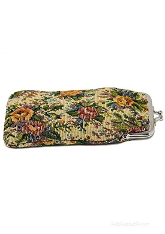 Home-X Eyeglasses Holder Features a Snap Clasp to Help Prevent Lost Glasses Tapestry Design (7½ x 3½)