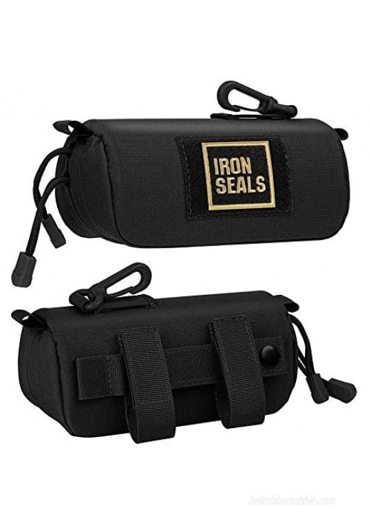 IronSeals Extra Large Tactical Molle Sunglasses Case Anti-Shock Semi-hard Clamshell Glasses Case  X-Large