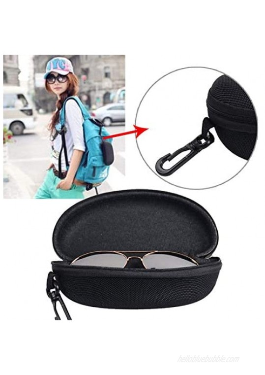 LERTREE Portable Waterproof Sunglasses Eyeglasses Case Zipper Hard Shell Box With Clip
