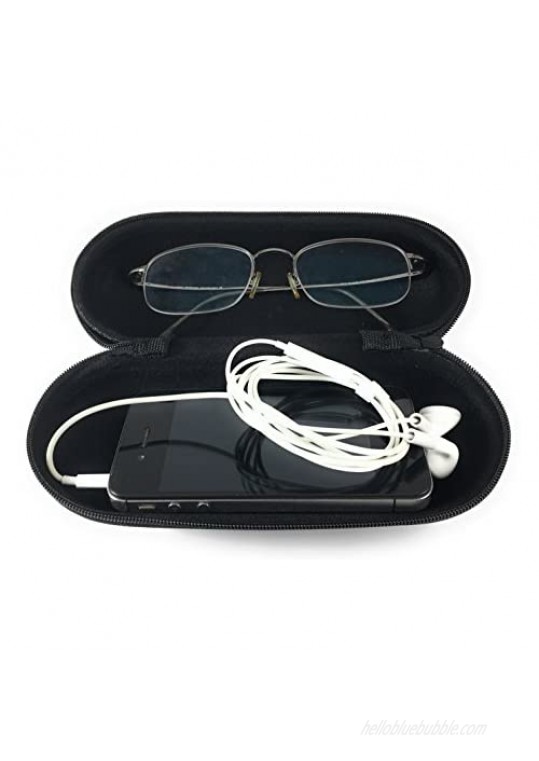 Outdoor Travel Case for Sunglasses Reading Glasses & Accessories for both Men & Women Semi Hard Shell with Soft Interior