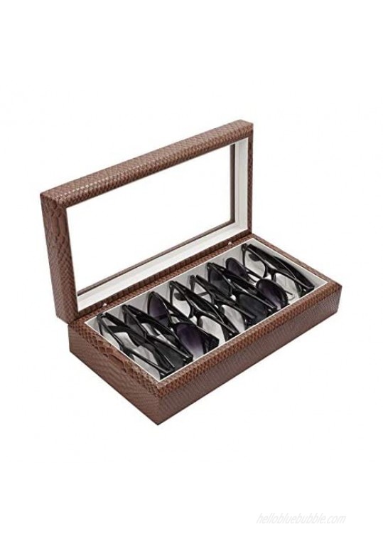 OYOBox Maxi Luxury Eyewear Organizer Wood Box for Glasses + Sunglasses Exotic Print Collection