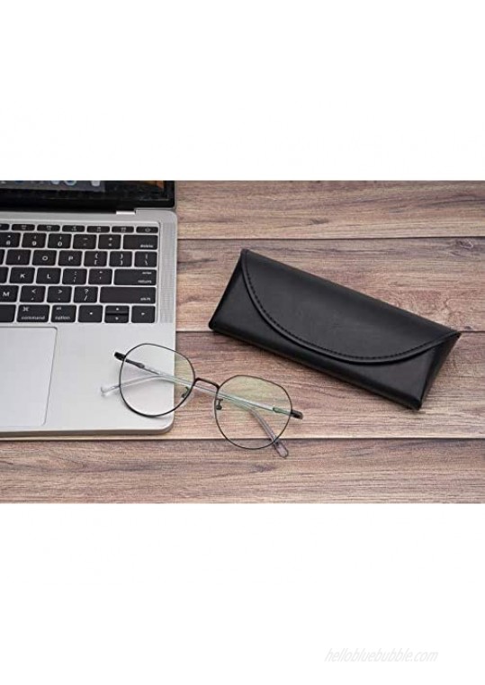 Protective Soft Leather Case For Eyeglasses Durable Eyeglasses Case For Men And Women