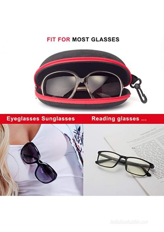 RayLove Sunglasses Case Portable Travel Zipper Eyeglasses Case (3 Pack)