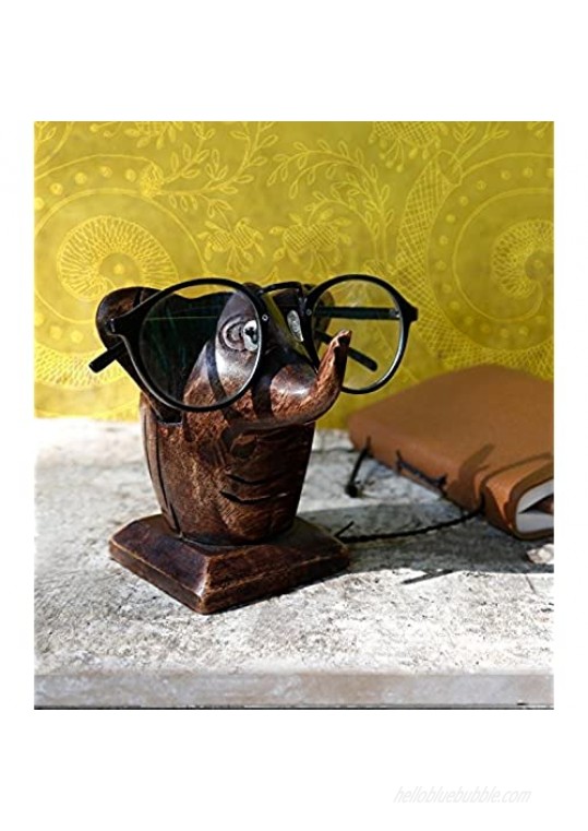 RGrandsons Spectacle Holder Wooden Eyeglass Stand Handmade Display Optical Glasses Accessories (Elephant)