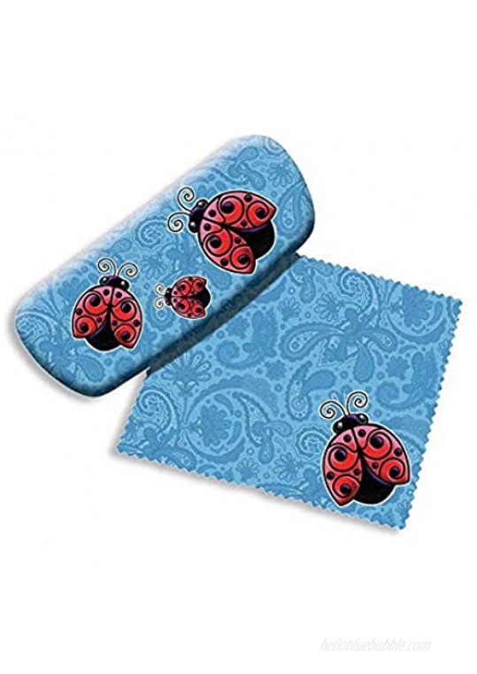 Spoontiques 13652 Ladybugs Hard Eyeglass Case with Matching Cleaning Cloth