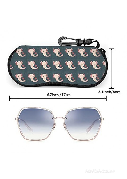 Sunglasses Case With Belt Clip Portable Zipper Eyeglasses Glasses Protective Bag