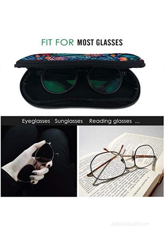 Sunglasses Soft Case Portable Zipper Eyeglass Bag Ultra Light Neoprene Glasses Pouch With Belt Clip For Women Men